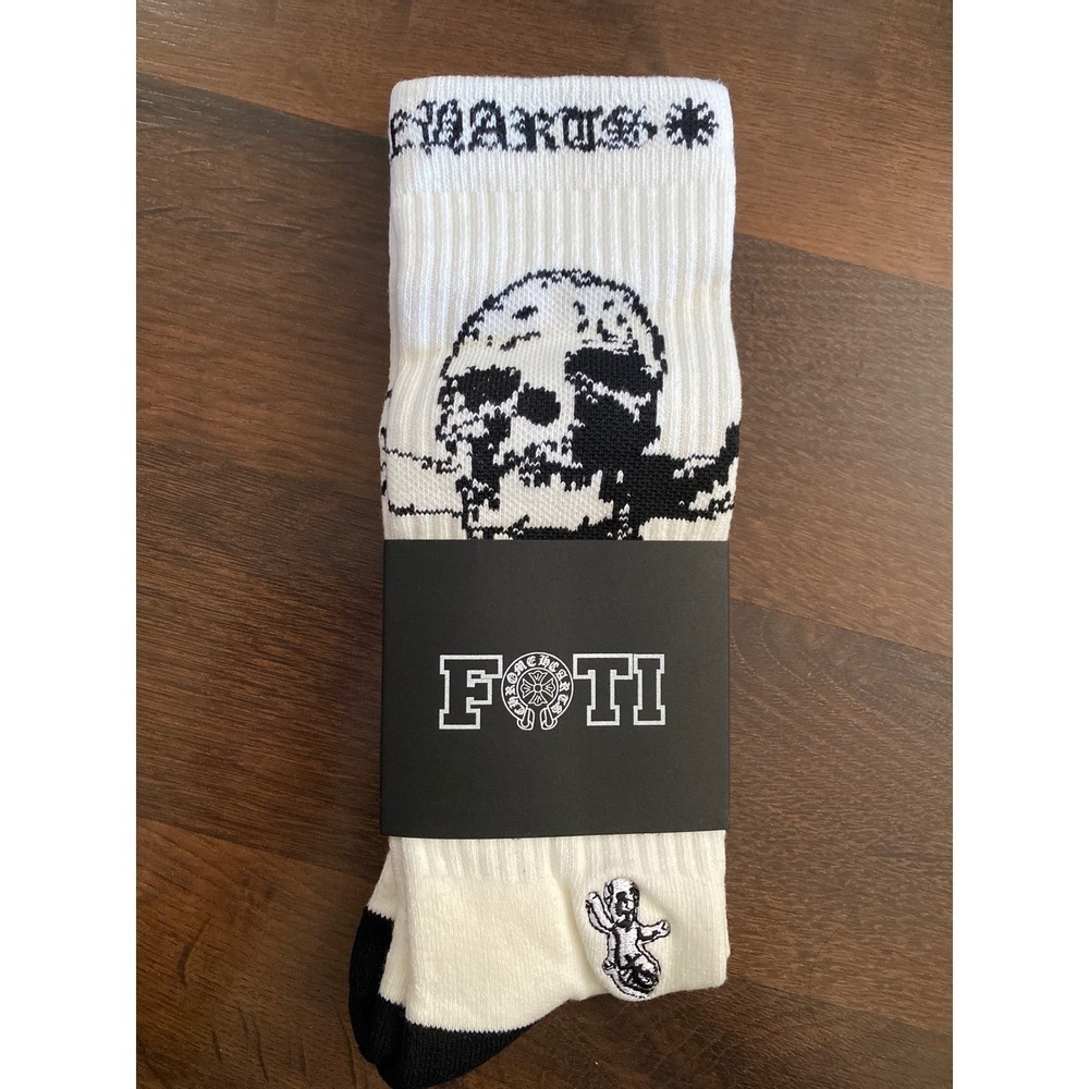 Chrome Hearts FOTI Jarvis Harris Teeter Mahalia Skull Socks Medium 5-8 Men - Picture 6 of 8